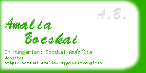 amalia bocskai business card